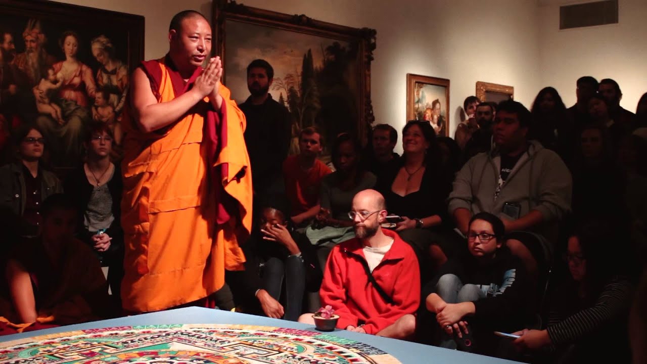 Creation of Sand Mandala by Tibetan Monks at La Salle University