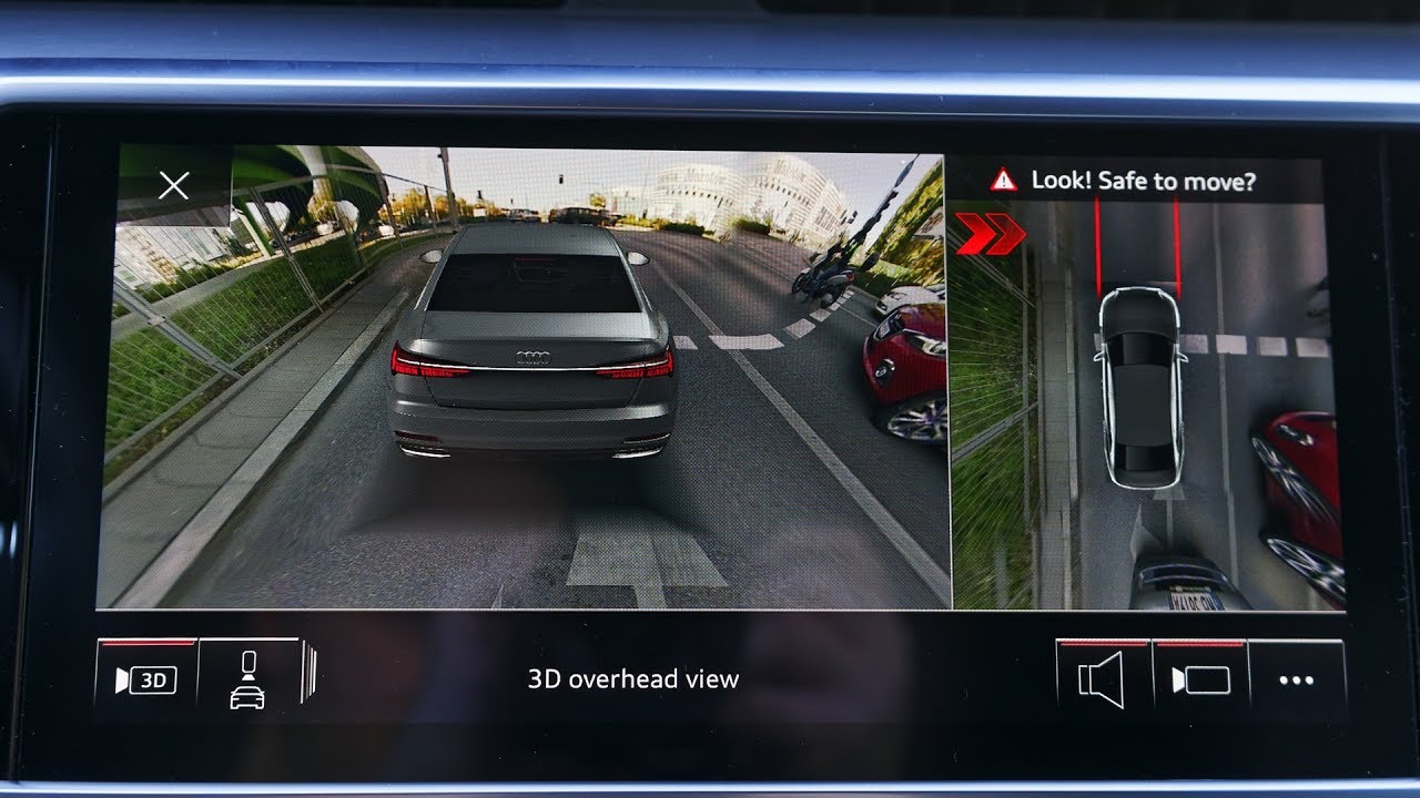 Audi: 360 degree cameras system. Audi A6, A7, A8, Q8 :: [1001cars]