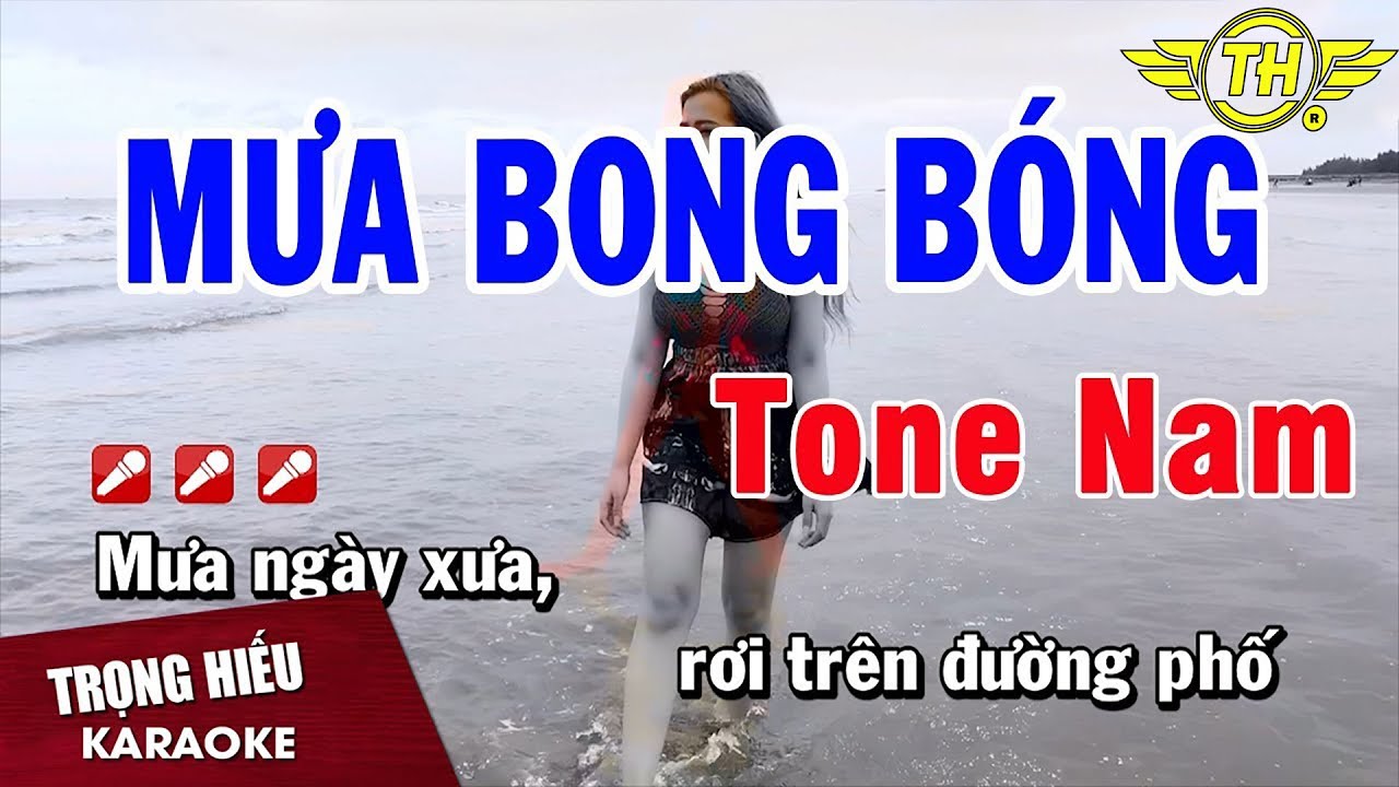 Karaoke Mưa Bong Bóng Tone Nam Nhạc Sống | Trọng Hiếu