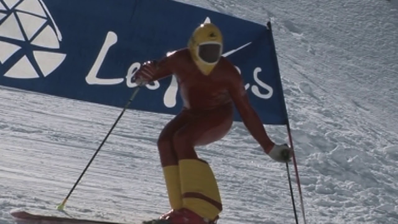 Record du monde monoski de vitesse/world record speed monoski 212,260 kmh Xavier Cousseau Arcs 2000