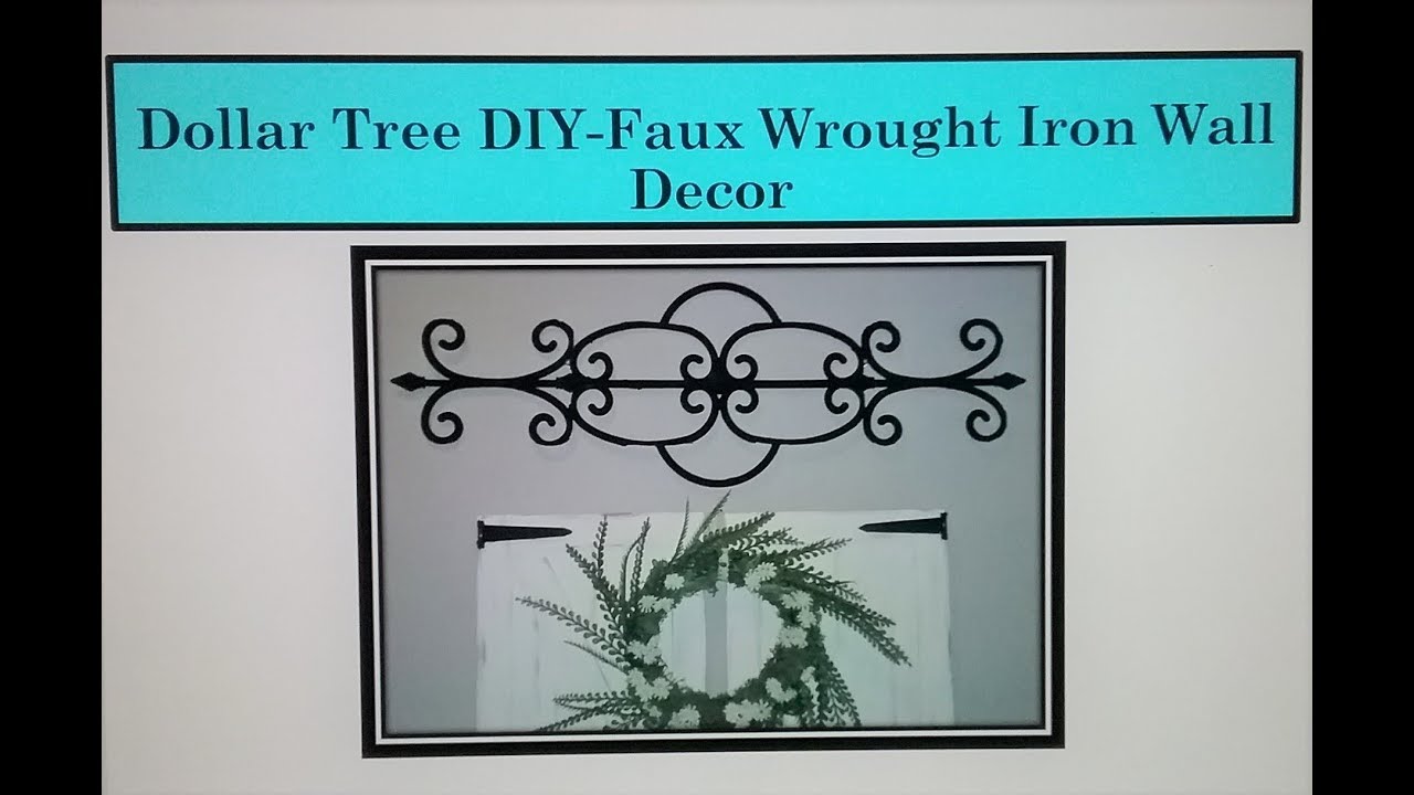 DOLLAR TREE DIY-FAUX WROUGHT IRON WALL DECOR
