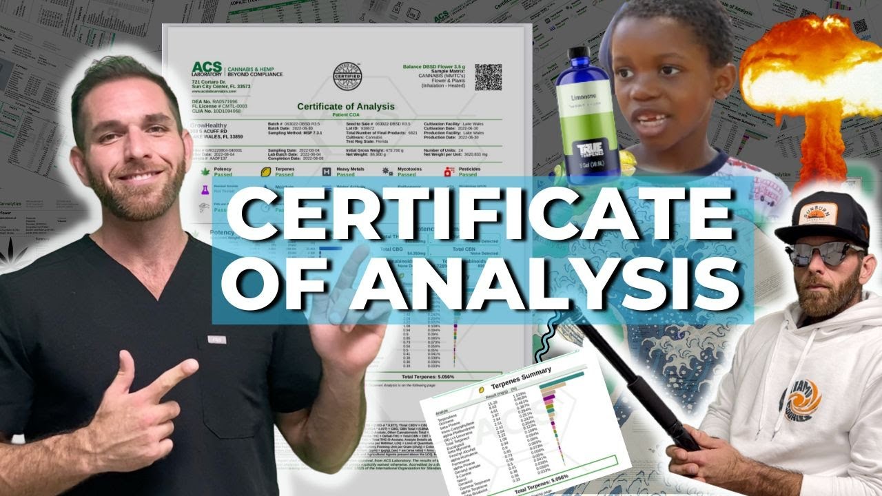 What is the Certificate of Analysis?
