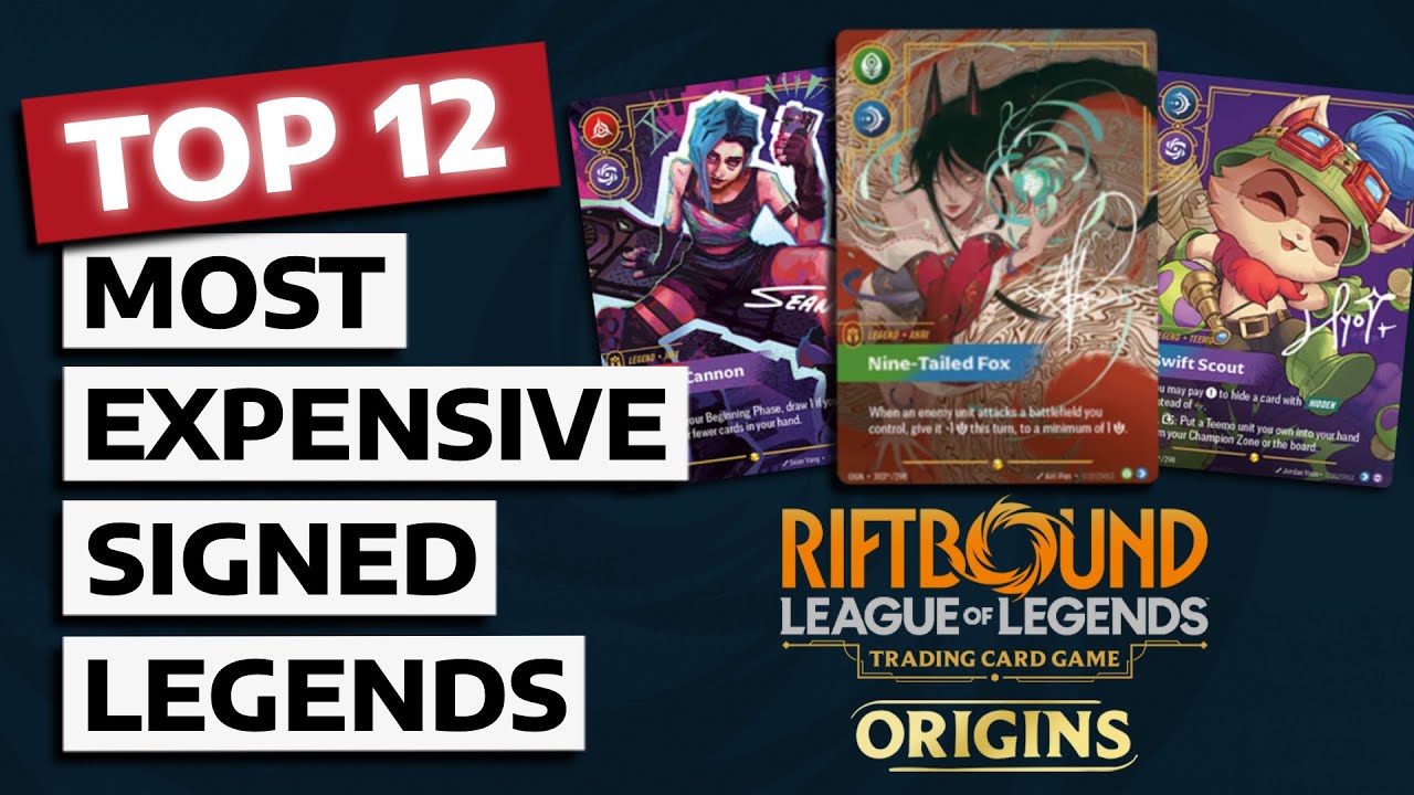 Riftbound Origins Top 12 Most Expensive Signed Cards (League of Legends TCG)