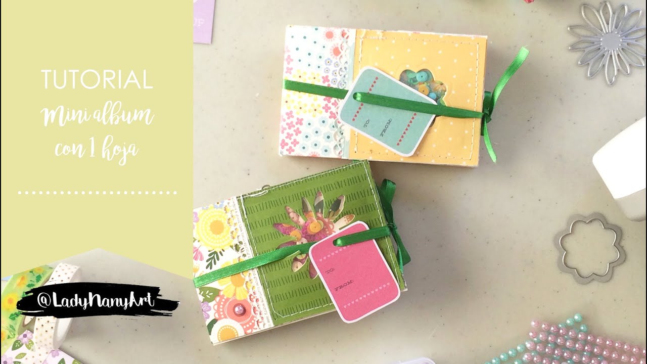Mini Album con una hoja de scrap