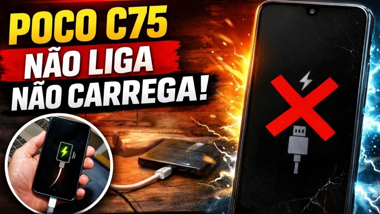 POCO C75 NÃO LIGA - NÃO CARREGA COLOCOU PRA CARREGAR E QUANDO FOI PEGAR DE VOLTA TAVA APAGADO