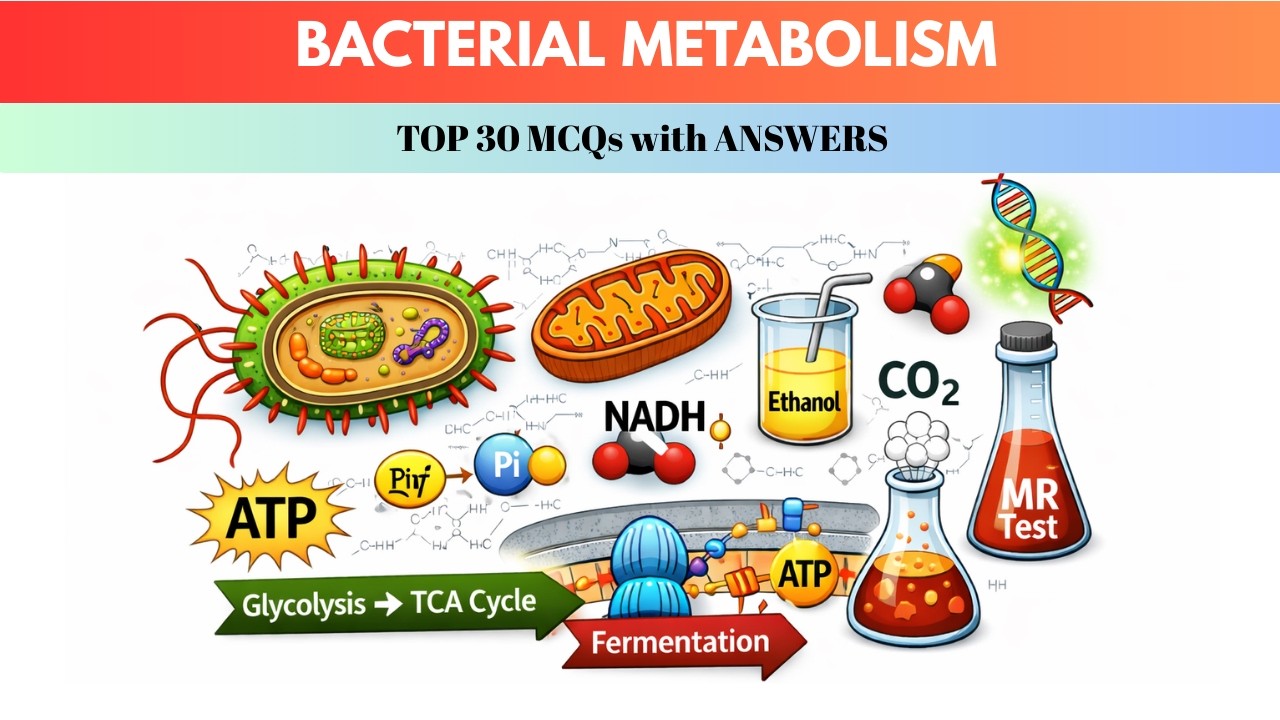 Top 30 Bacterial Metabolism MCQs Every Microbiology Student Must Know | Microbiology exam prep