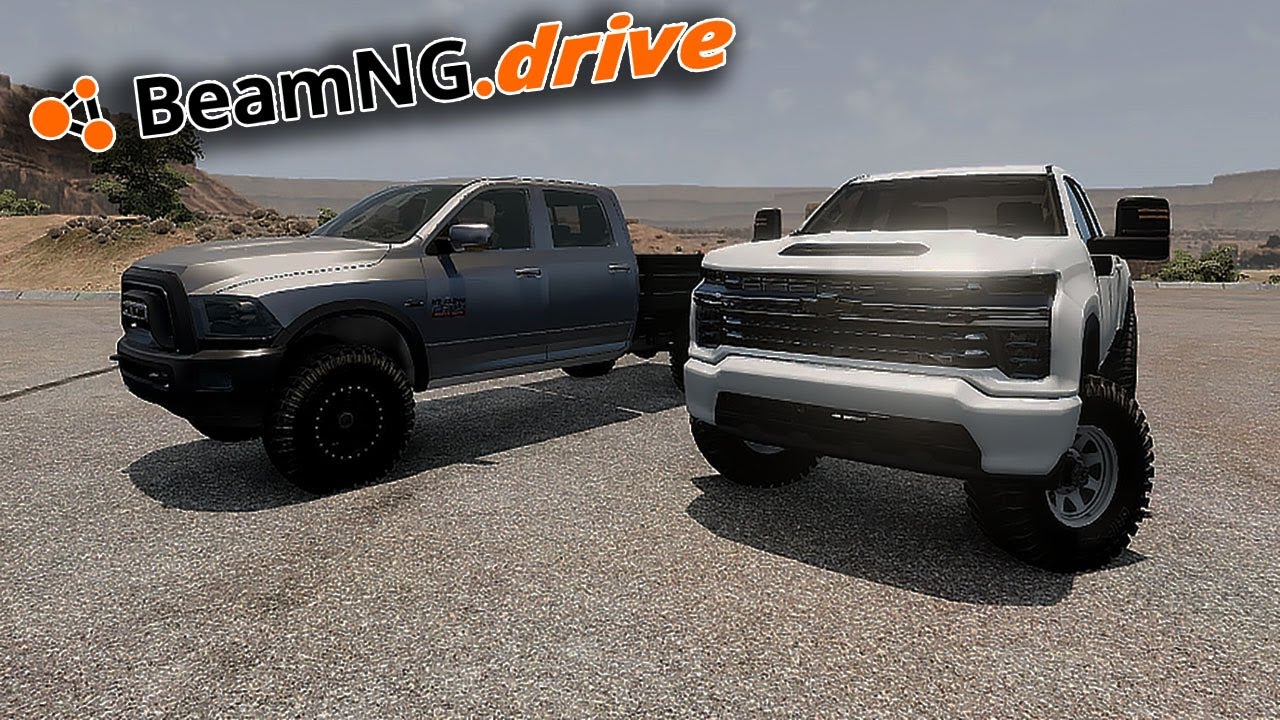 BeamNG.drive MP - PUTTING INSANE NASCAR ENGINES IN STOCK TRUCKS!!