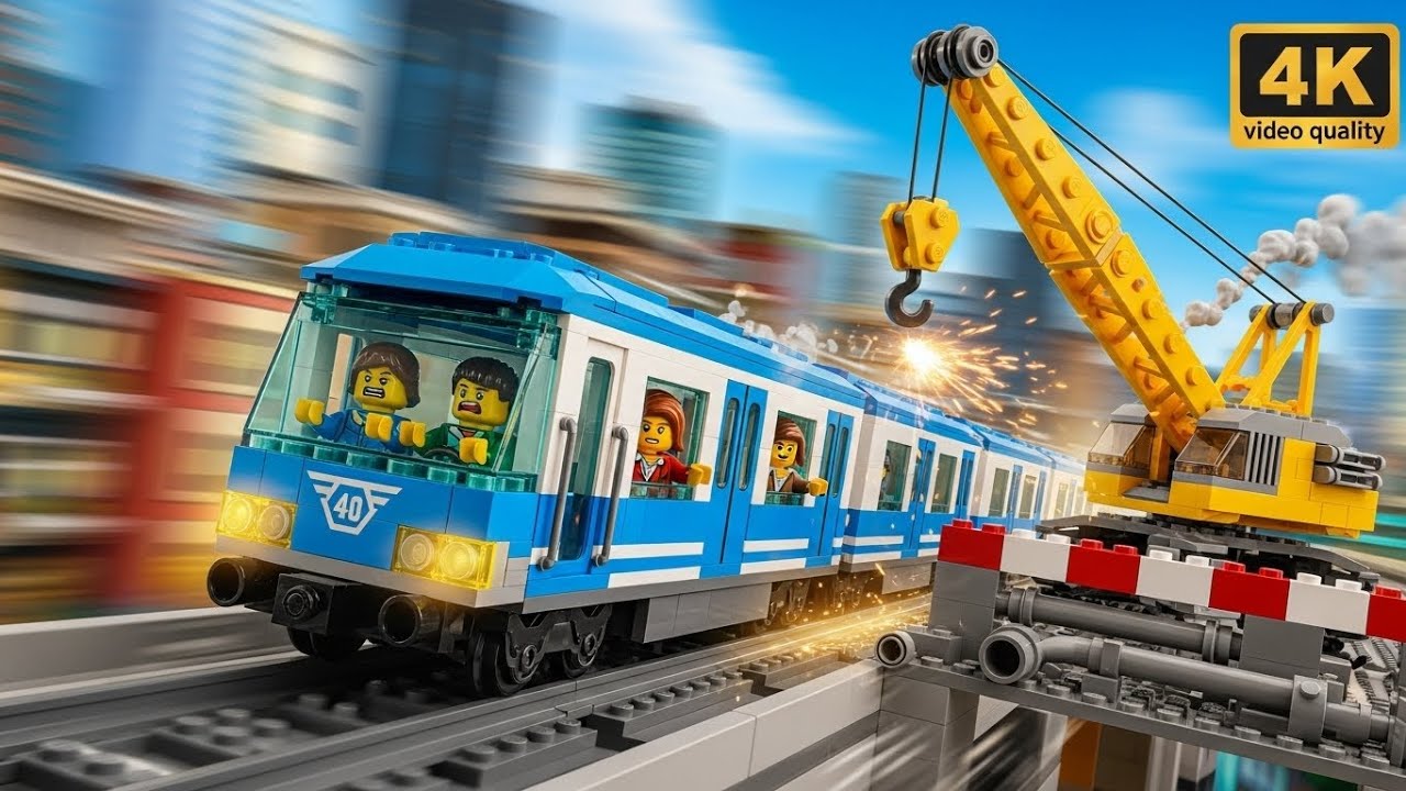 The LEGO City Subway Driver Fell Asleep! (Runway Train) 😴🚇💨