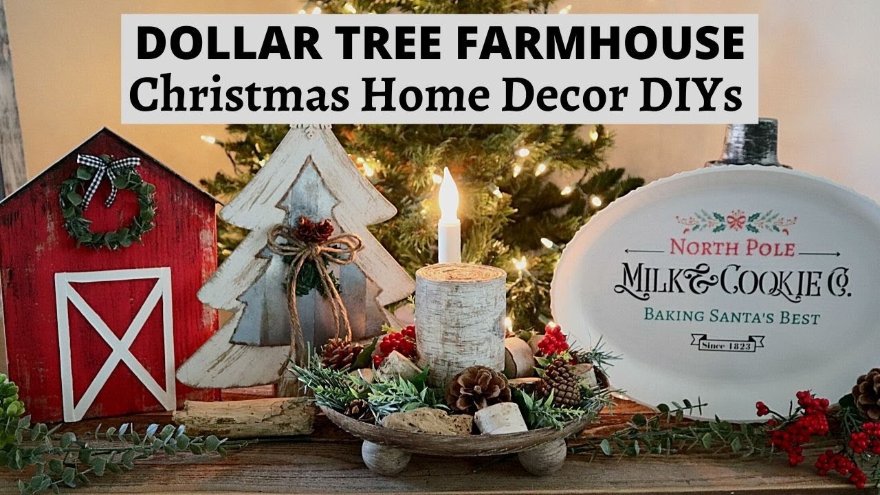 🎄 4 HIGH END DOLLAR TREE FARMHOUSE CHRISTMAS DIYS/ FARMHOUSE HOME DECOR/CHRISTMAS DIYS
