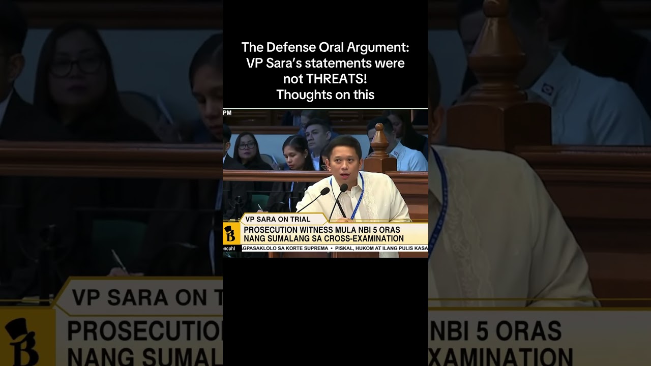 Defense Oral Argument: VP Sara&rsquo;s statements were not THREATS! It was merely a response to a Q&A.