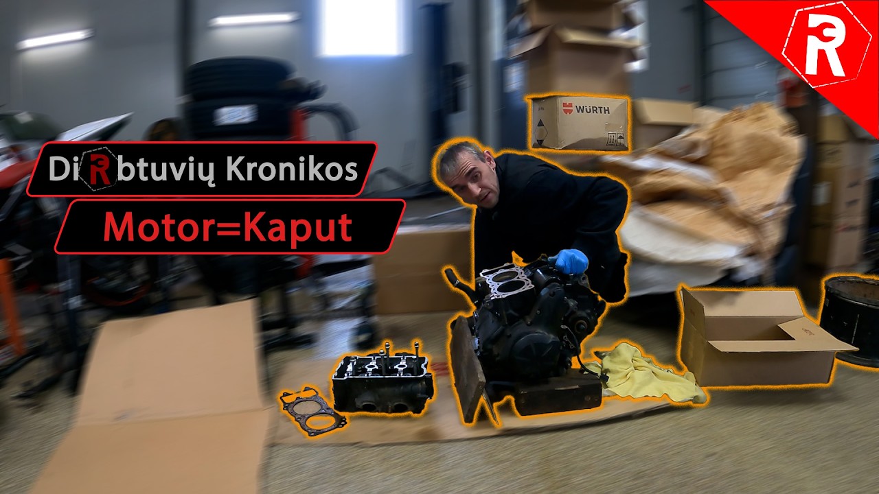 Dirbtuviu Kronikos - Kawasaki ER6 variklio surinkimas