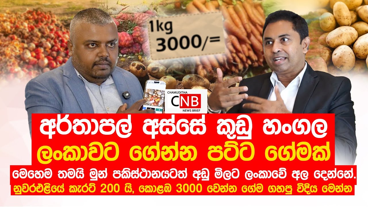 අර්තාපල් අස්සේ කුඩු හංගල ලංකාවට ගේන්න පට්ට ගේමක්. නුවරඑළිය කැරට් 200 යි, කොළඹ 3000 වෙන්න ගහපු ගේම.