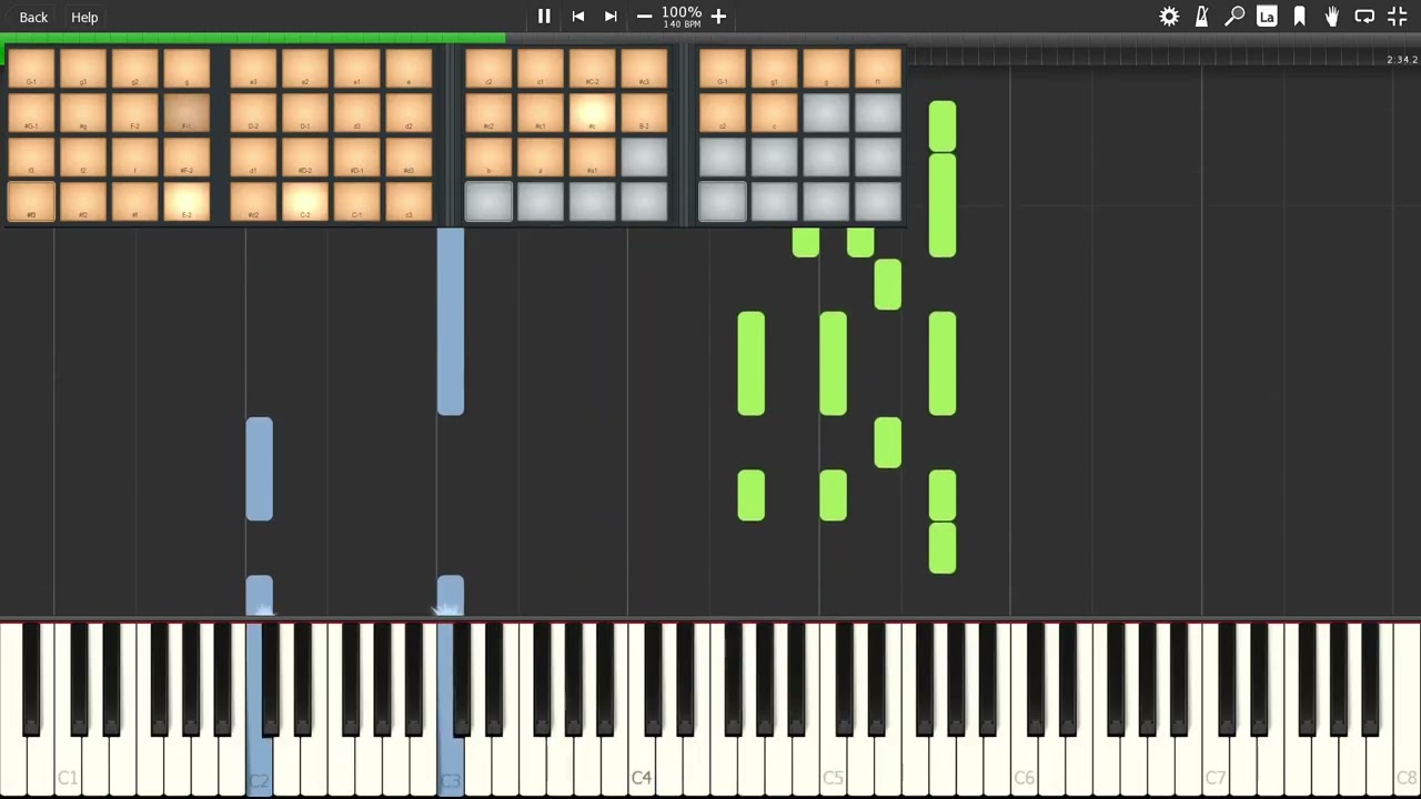 Piano Tiles 2 - Free Loop (Synthesia) +DRUMS