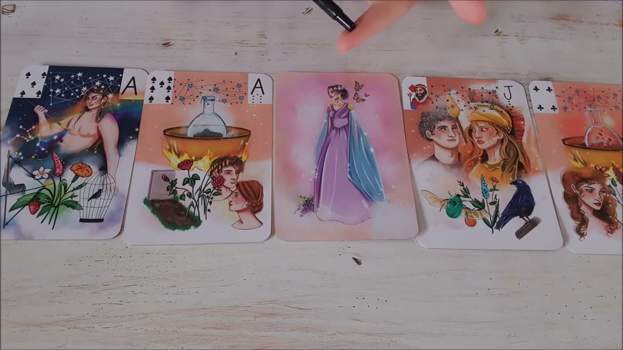 EXEMPLE DE TIRAGE AVEC LE GRAND LENORMAND DE MELLE AUDRINA