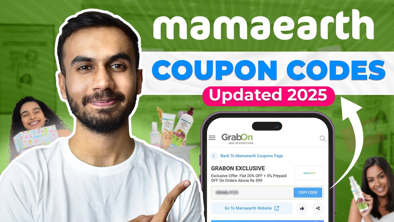 Mamaearth Coupon Codes Today 2025 | Mamaearth Promo Code and Discount Coupons