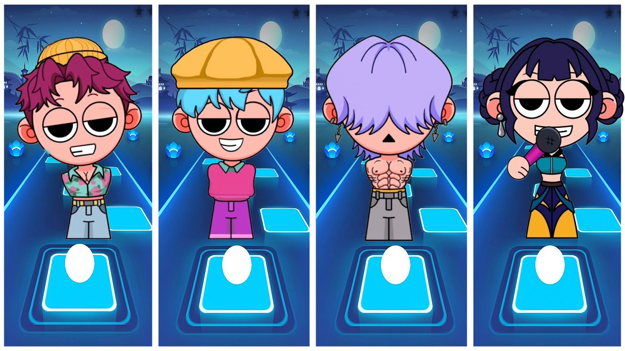 Kpop Demon Hunters 🆚 SAJA Boys 🎮 Tiles Hop EDM RUSH