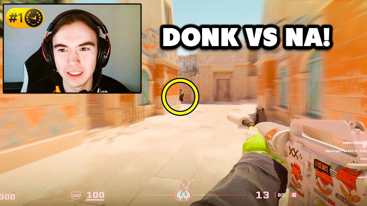 donk faces NA players in FACEIT match! Techno insane 1v4 DEAGLE clutch - CS2