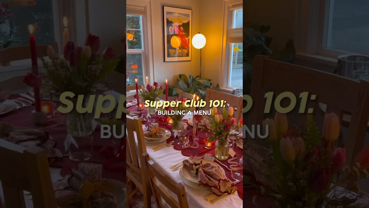 How to build a menu 📝✨ #supperclub