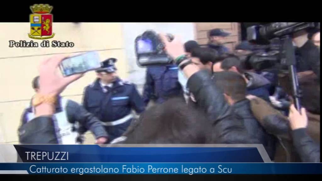 09 01 2016 TELEREGIONE TREPUZZI CATTURATO ERGASTOLANO FABIO PERRONE LEGATO A  SCU