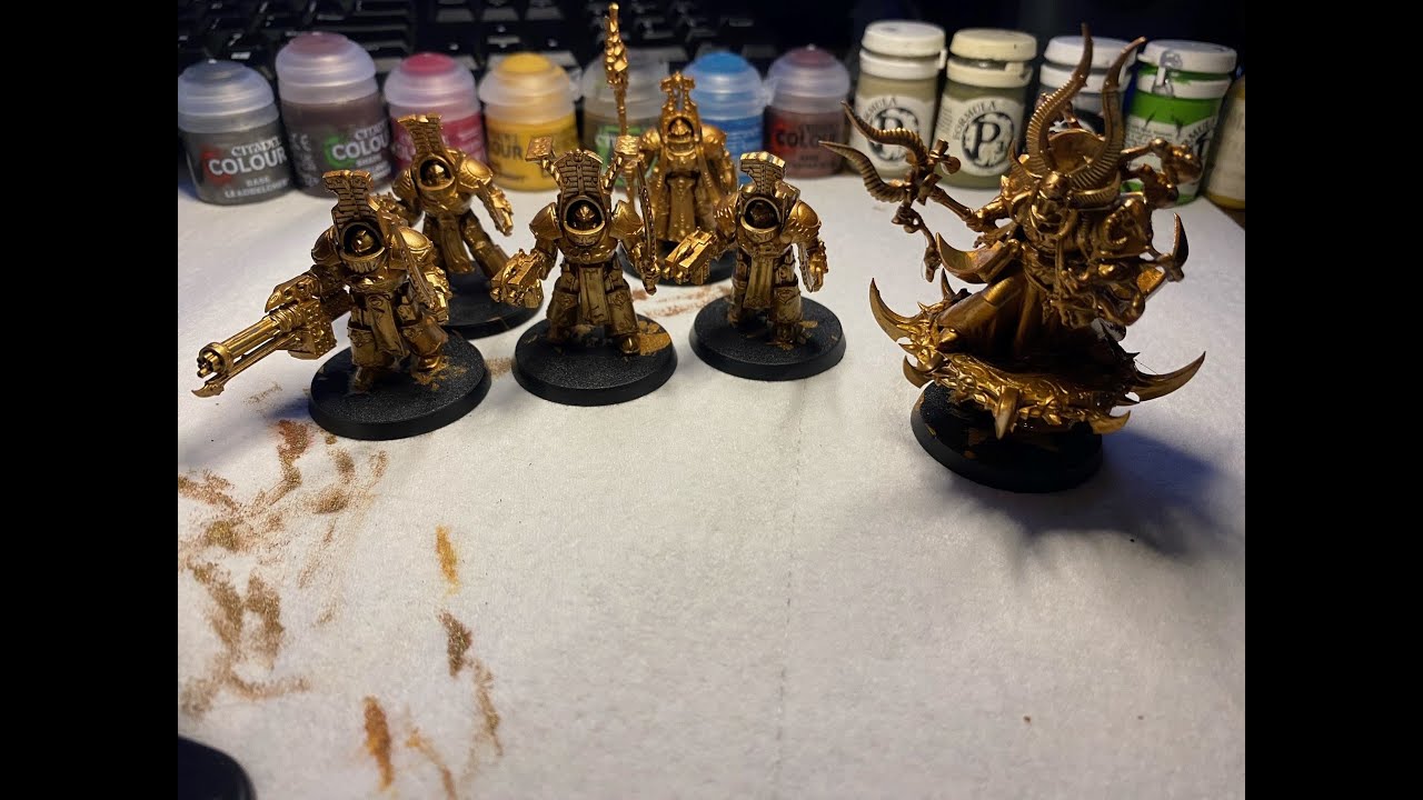 (No Talking) ASMR Miniatures - Warhammer 40K - Thousand Sons - Hand-painting Undercoats