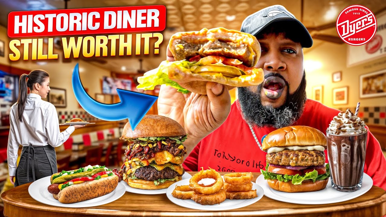 Eating at Memphis’ Most FAMOUS Diner – Overrated or Must Try? Dyer’s Burger Review.