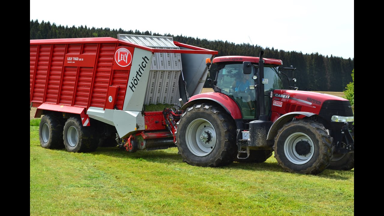 Gras Silage mit LU Hörtrich | Case IH Puma 230 CVX | Lely Tigo XR 75 | Massey Ferguson 8170 A | HD