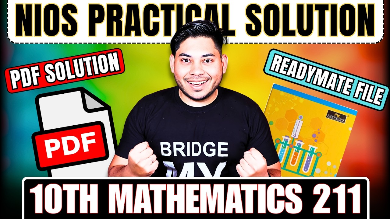 NIOS Maths 211 Practical 2026 | Complete Solved File + Viva Questions (English Medium)
