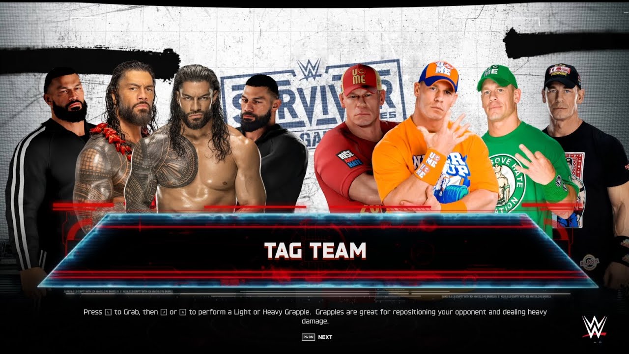 4 ROMAN REIGNS VS 4 JOHN CENA | WWE2K25 GAMEPLAY