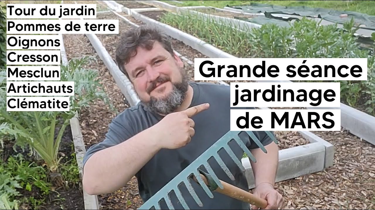 Grand tour du jardin, plantation des 🥔 et des 🧅, semis de 🥬et bien d'autres choses 【VLOG🌞】