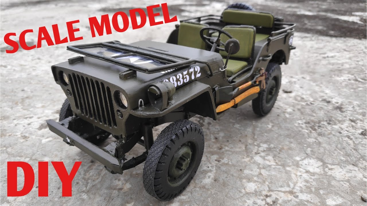 Jeep Willys MB cardboard scale model DIY (part 2)