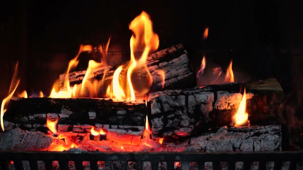 Fireplace Fire 10 hours (nearly) of Rich Orange Flames, glowing Red Embers a Cracking Sounds