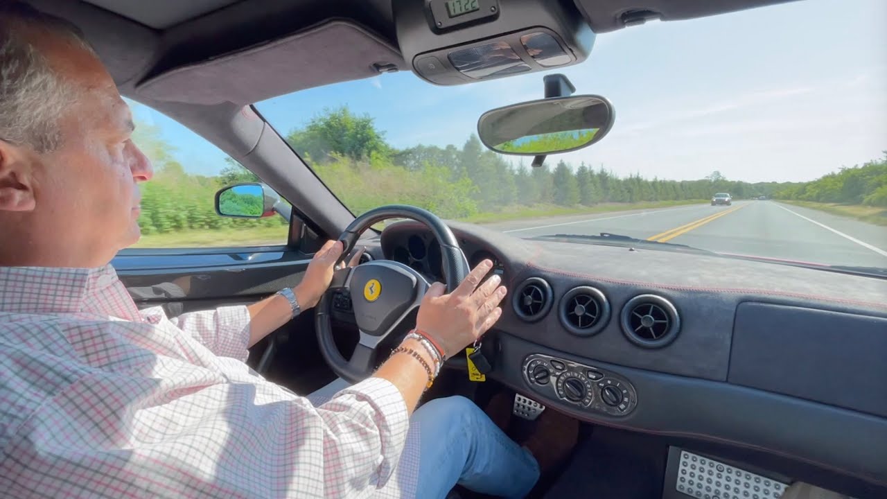 A Race Car with Air Conditioning! 2004 Ferrari 360 Challenge Stradale Passenger POV