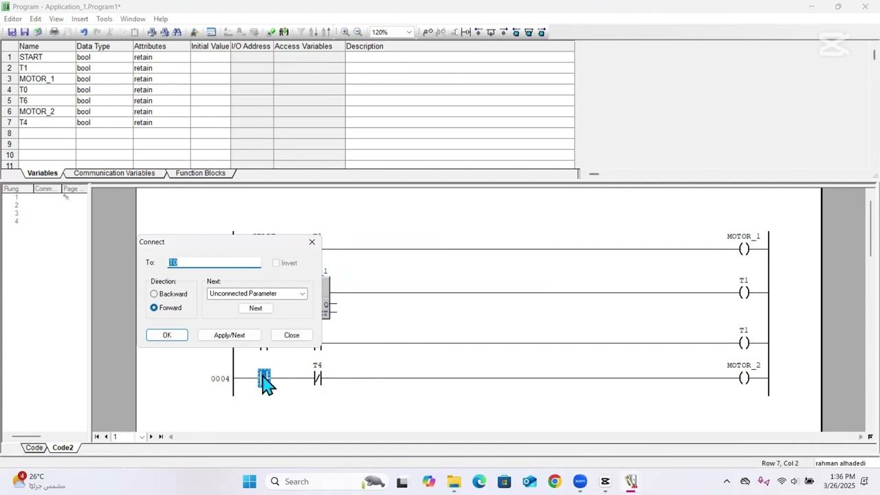 ABB PLC COMPACT CONTROL BUILDER AC 800 [ TWO MOTOR WORK IN SEQUENCE ] PROGRAMMING