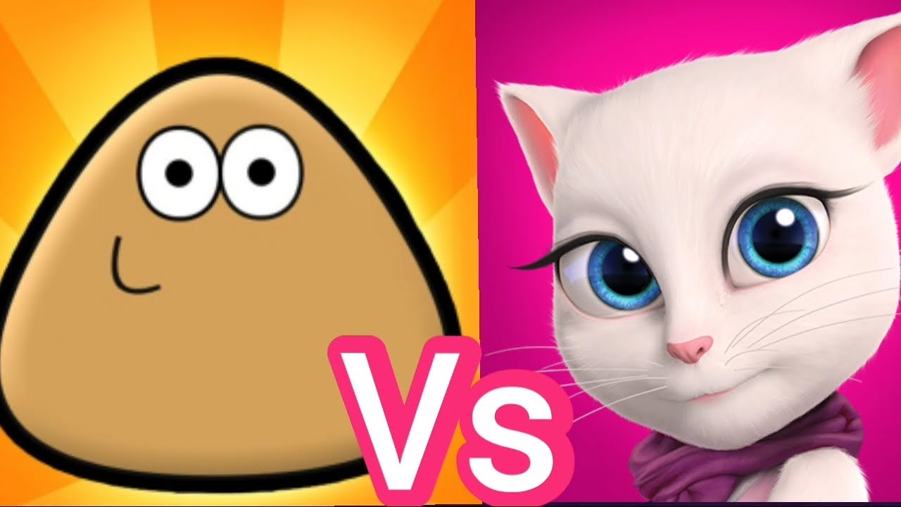 Pou  VS  Talking Angela - Qual e o Preferido De Voces ??