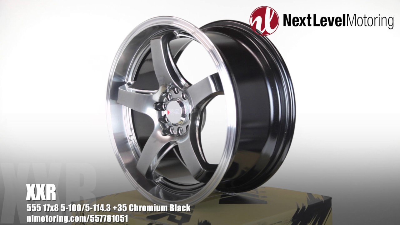 NLMotoring.com 360: XXR 555 17X8 Flat Black 5-100/5-114.3 [+35mm] 555781022