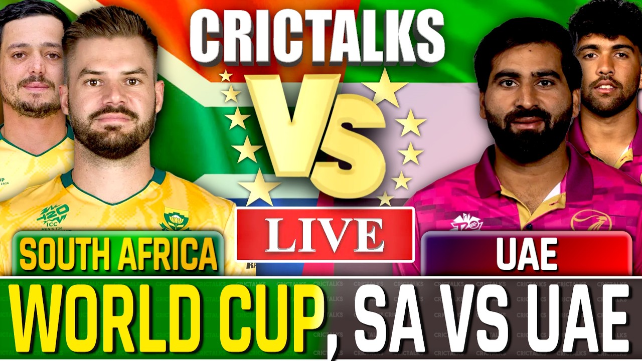 🔴 SA vs UAE Live Match Today, Last 7 Overs, World Cup, Live Cricket Scores Commentary, CricTalks