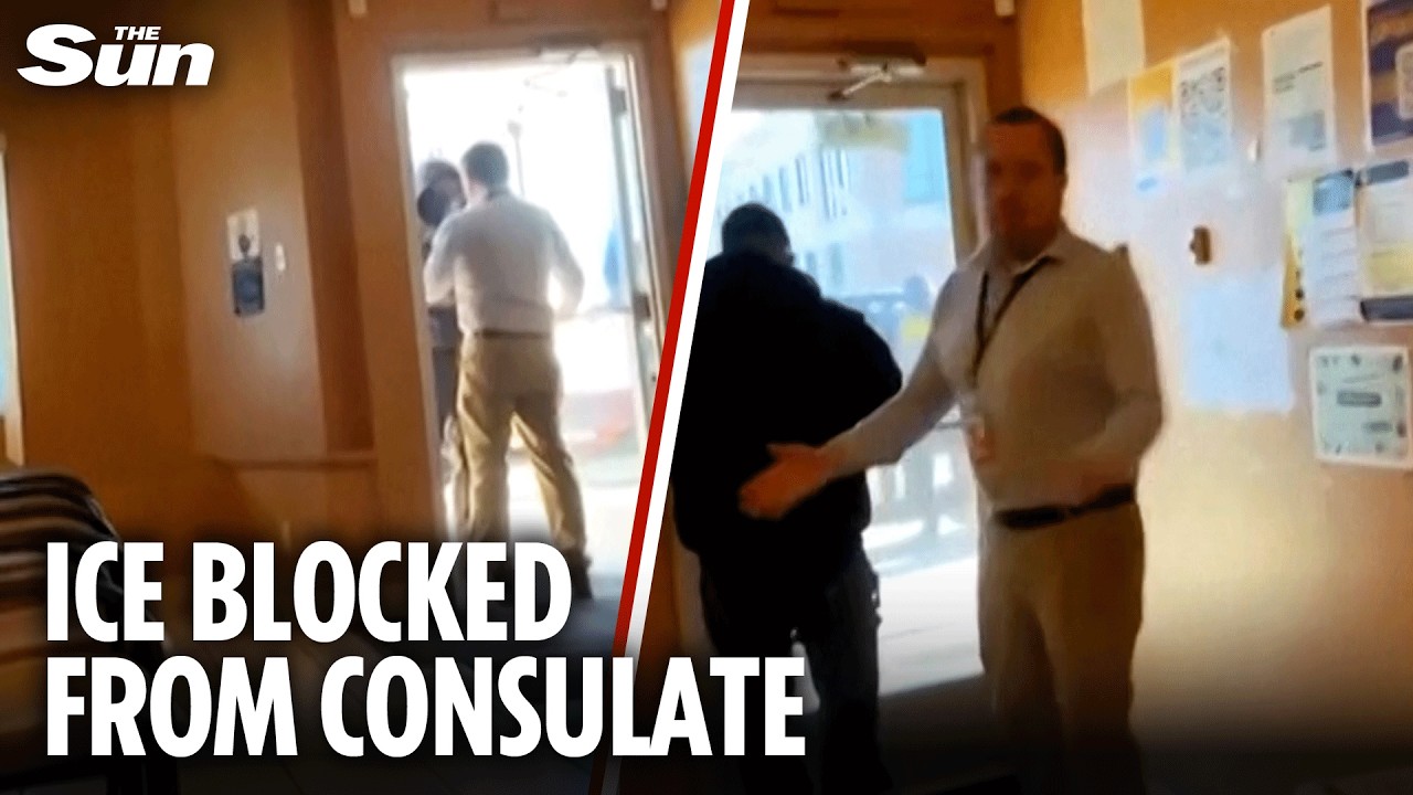 Tense moment ICE agents try to enter Ecuador consulate in Minneapolis