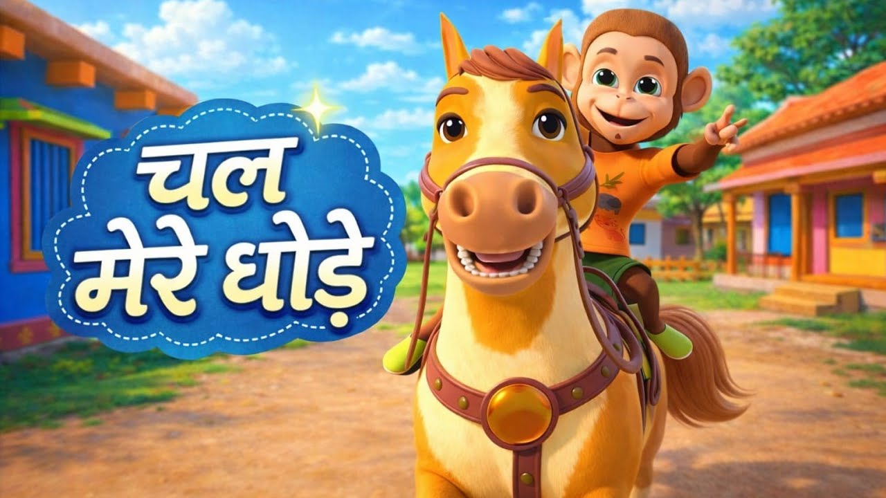 Chal Mere Ghode Tik Tik Hindi l Rhymes For Children