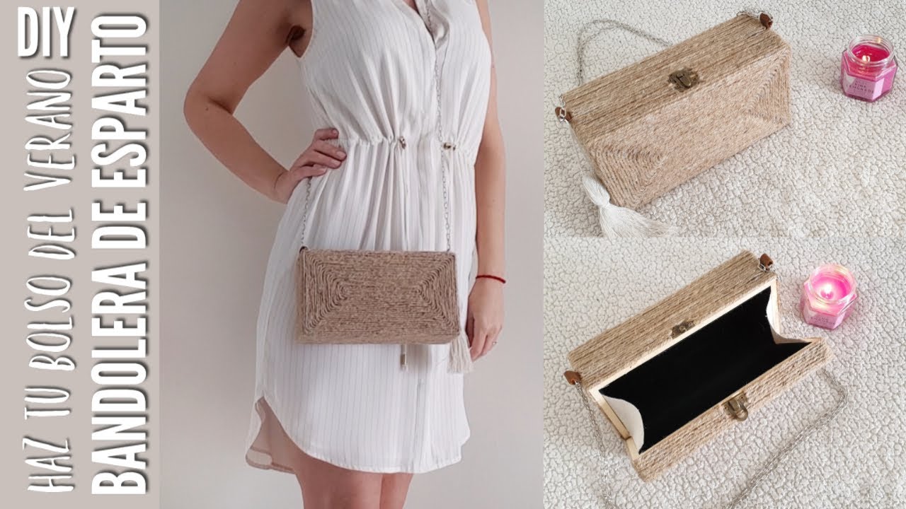 DIY HAZTE EL BOLSO DEL VERANO 2019 CON CUERDA | BOLSO BANDOLERA CAJA DE MADERA FÁCIL