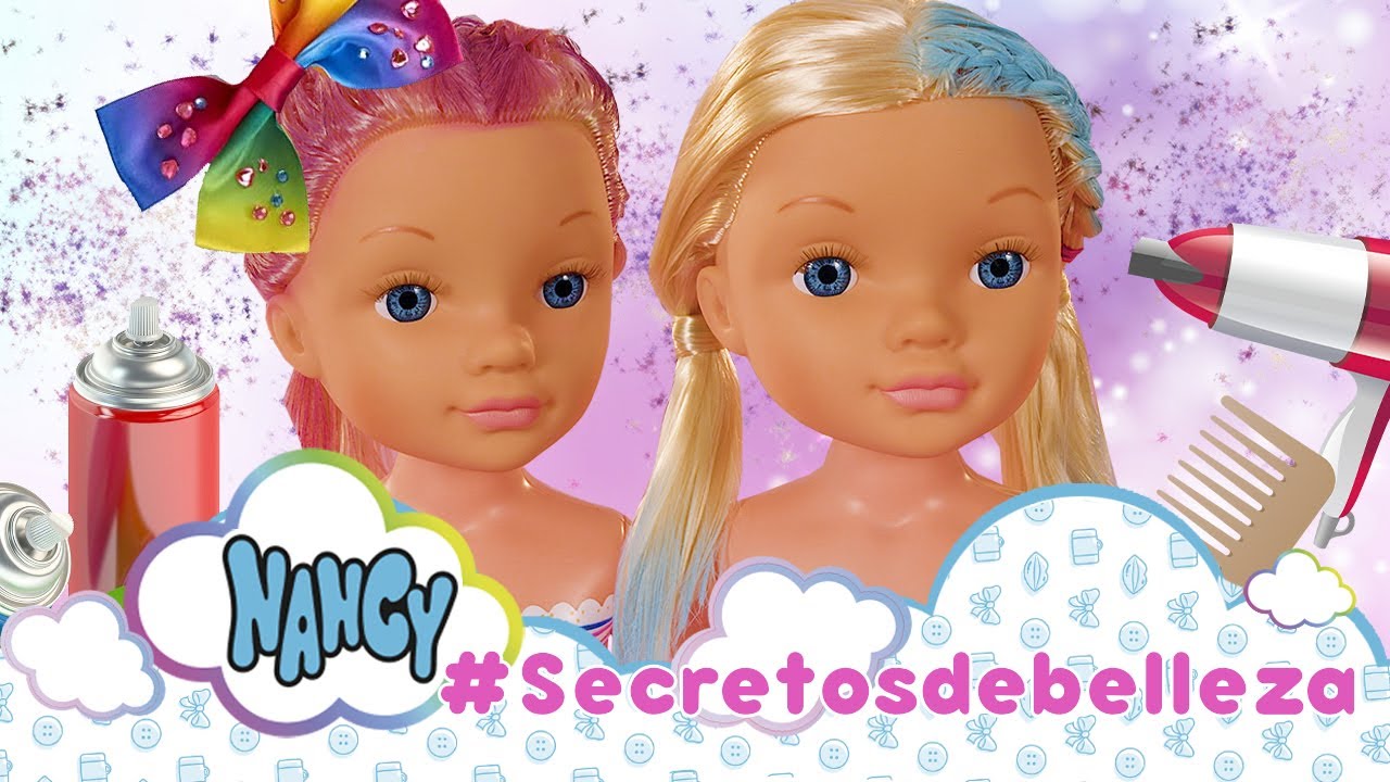 ¡Nancy un día de 💄SECRETOS de BELLEZA💅, tutorial de tres peinados fantasía, con sprays de colores!