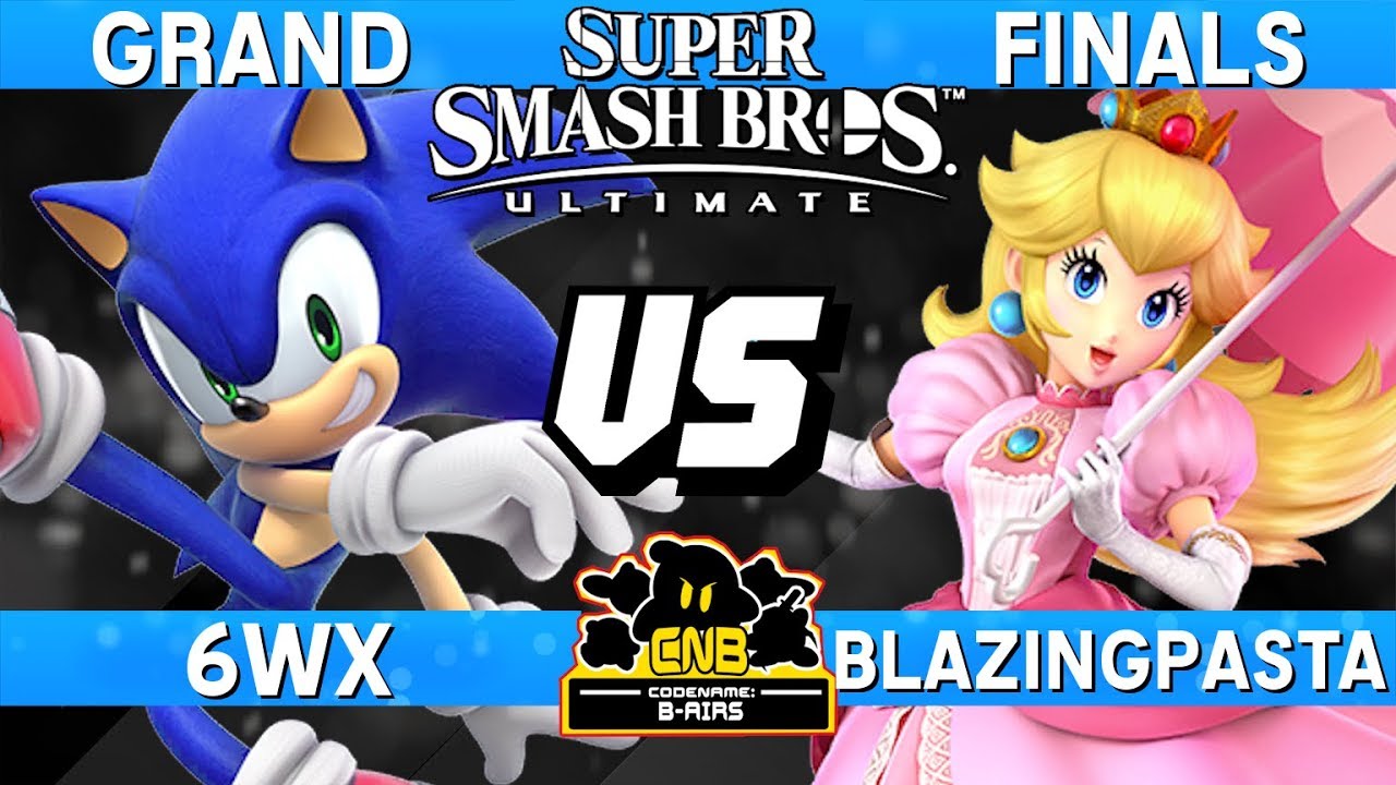 Smash Ultimate Tournament Grand Finals - 6WX (Sonic) vs BlazingPasta (Peach)  - CN:B-Airs 168