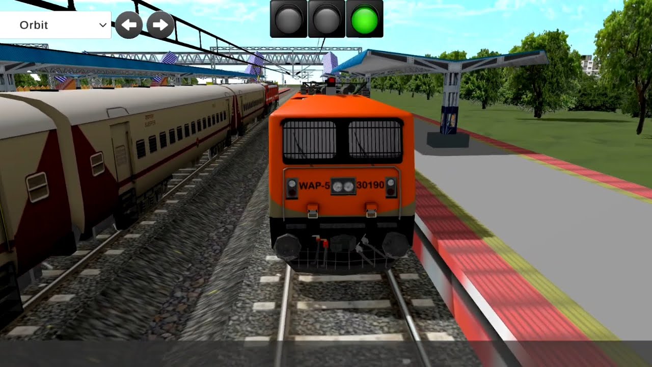 Jalgaon Junction - Nagpur Junction | Indian Railways | Saffron Color WAP 5 Locomotive Engine Running