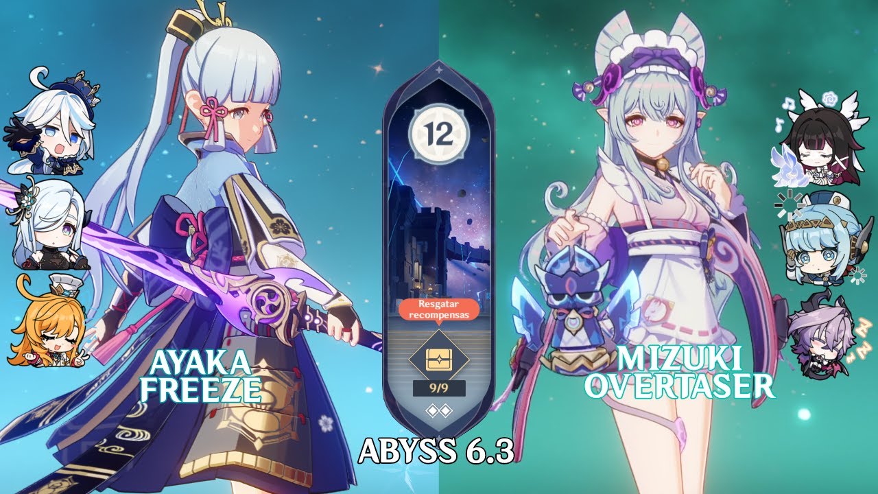 C2 Ayaka Freeze & C0 Mizuki Overtaser | Genshin Impact Abyss 6.3 Floor 12 9 Stars