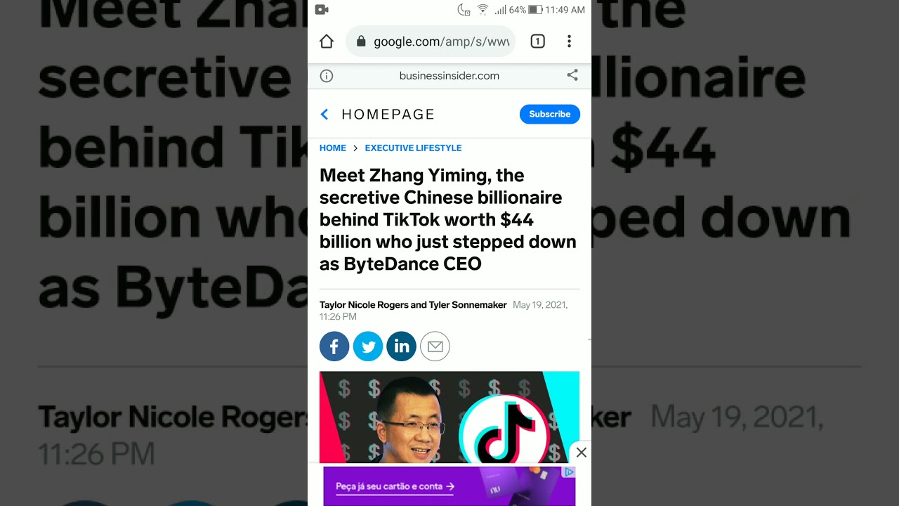 Byte dance's net worth is in $250 billion ...holy shit!