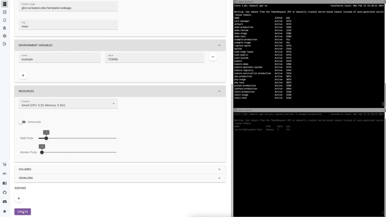 Deploy docker container to Kubernetes with Kubero