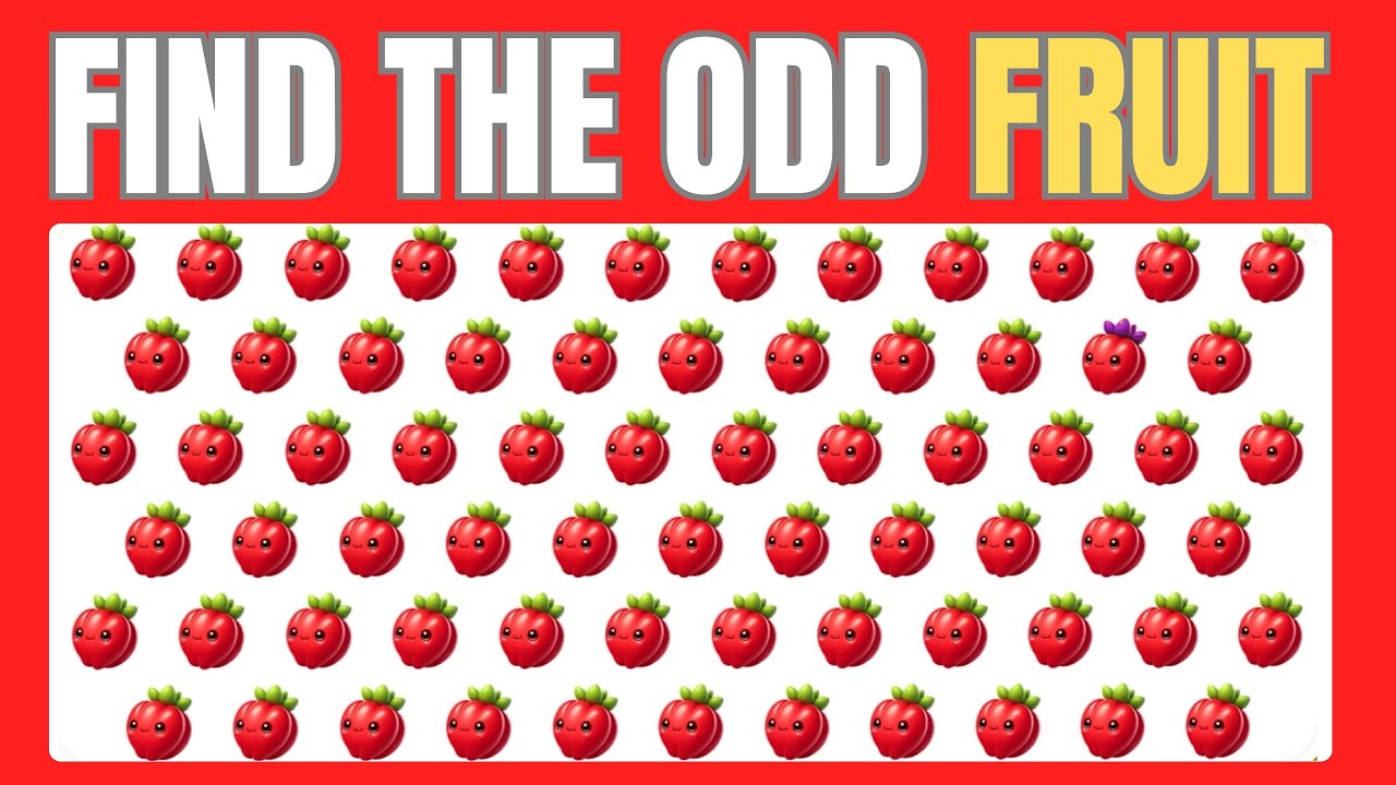Find the ODD One Out - Fruit Edition 🍑🍓🍍| Easy, Medium, Hard - 30 Ultimate Levels| Bird Quiz