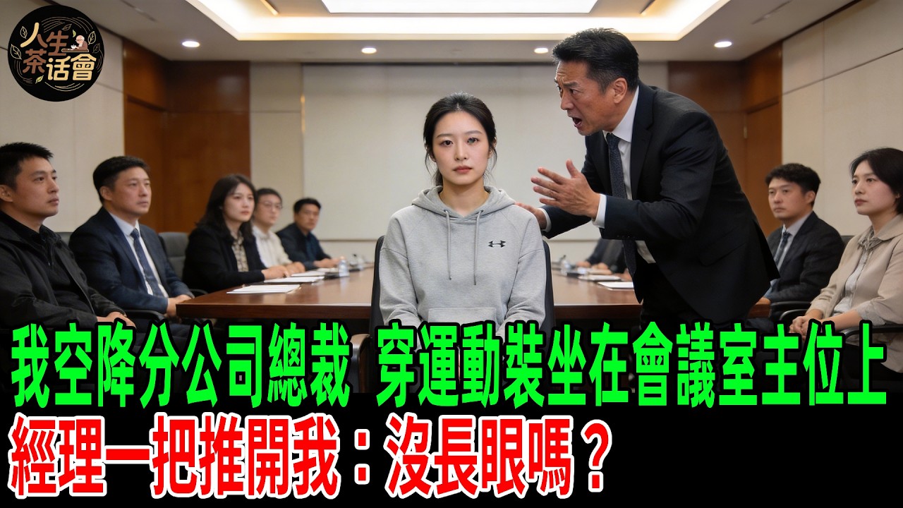 我空降分公司總裁。穿運動裝坐在會議室主位上，經理一把推開我：沒長眼嗎？【人生茶話會】#情感故事 #老年生活 #人生感悟 #情感共鸣 #感人壹幕 #故事分享 #故事#原創