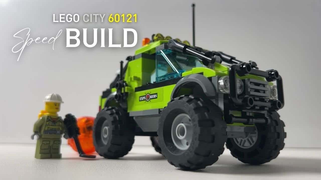 LEGO City 60121 Volcano Exploration Truck Speed Build