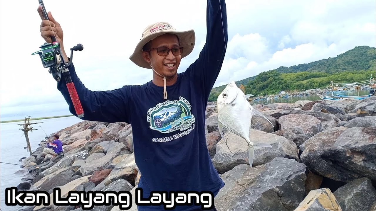 Mancing dapet ikan layang layang, mancing mania, Brewog, Pantai Gerajagan Banyuwangi