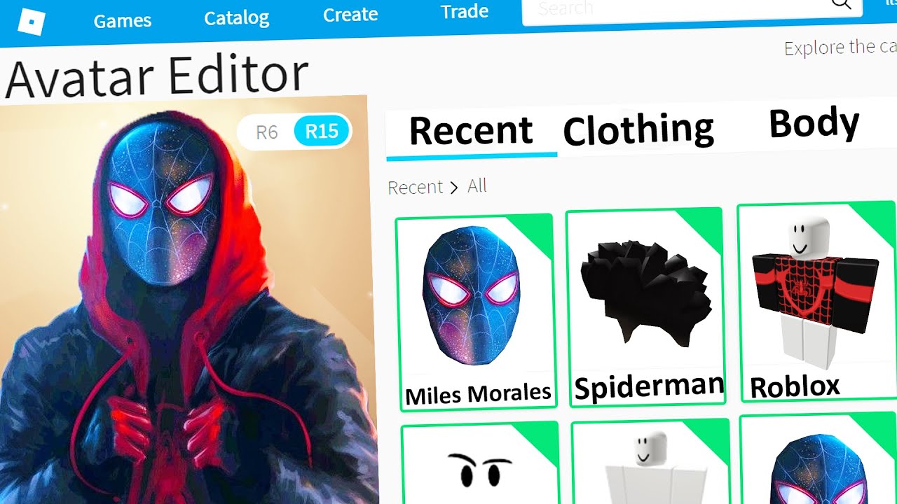 MAKING MILES MORALES SPIDERMAN a ROBLOX ACCOUNT (New Morph!)